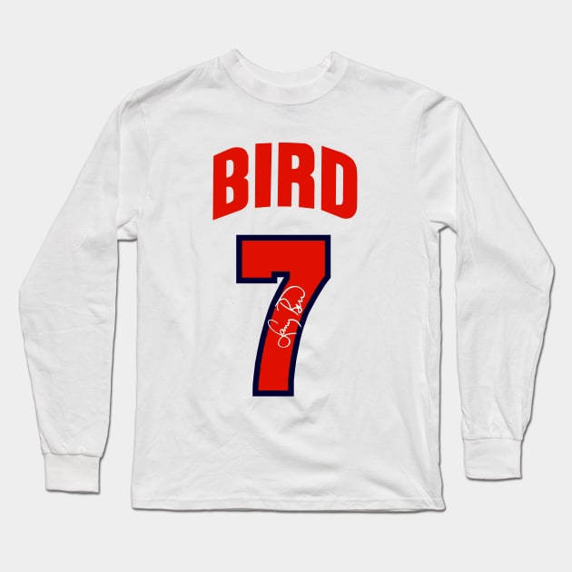 USA DREAM TEAM 92 - Bird - signed Long Sleeve T-Shirt by Buff Geeks Art